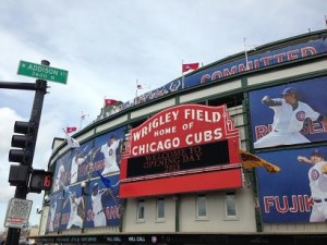 Wrigley Field on Cubs Opening Day (Photo by Emily O'Connor)