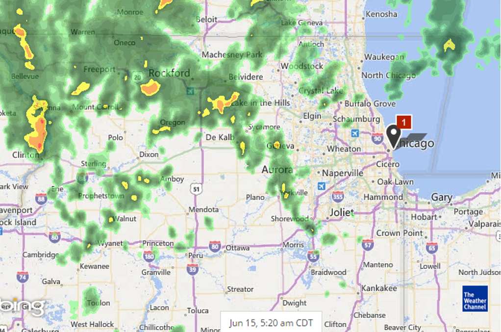 Photo: Radar from Weather.com