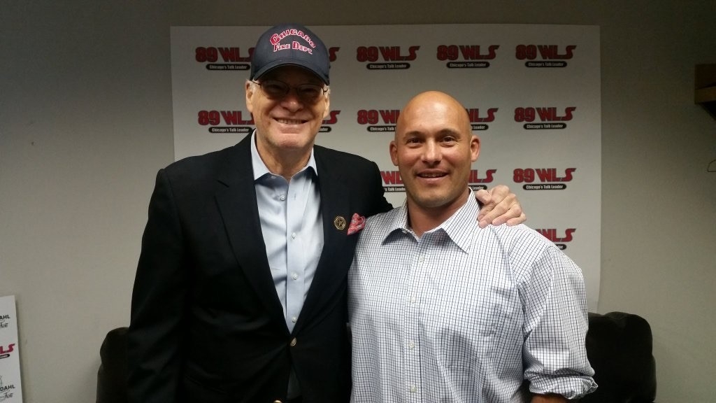 Joe Ahern, CEO, 100 Club of Chicago, and Chicago firefighter Joe Martinelli. 